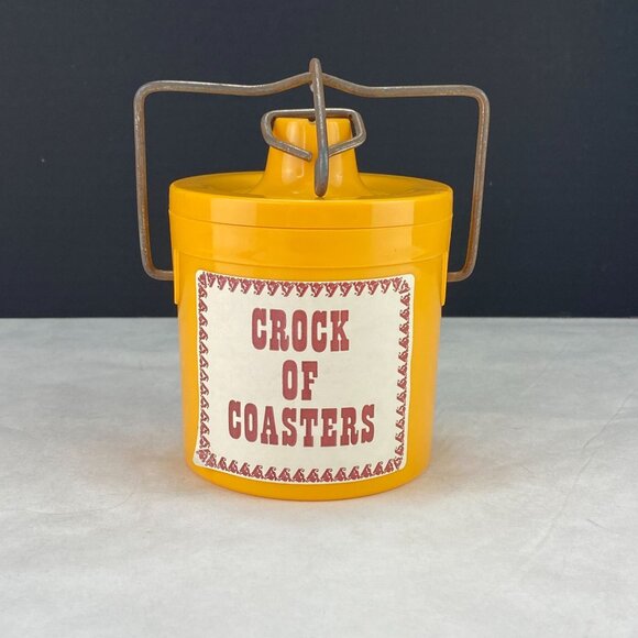 Vintage Ritepoint Crock of Coasters - Picture 1 of 12